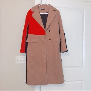 Color block trench coat 🧥